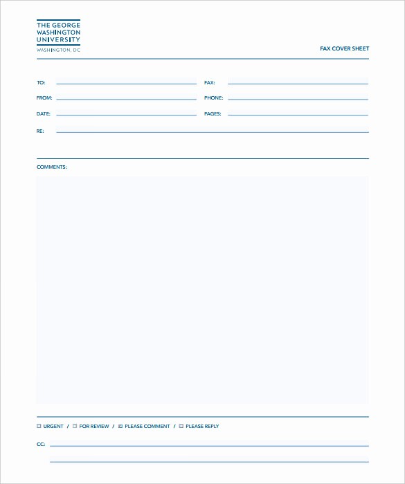 Basic Cover Sheet for Fax Awesome 7 Basic Fax Cover Sheet Templates Free Sample Example