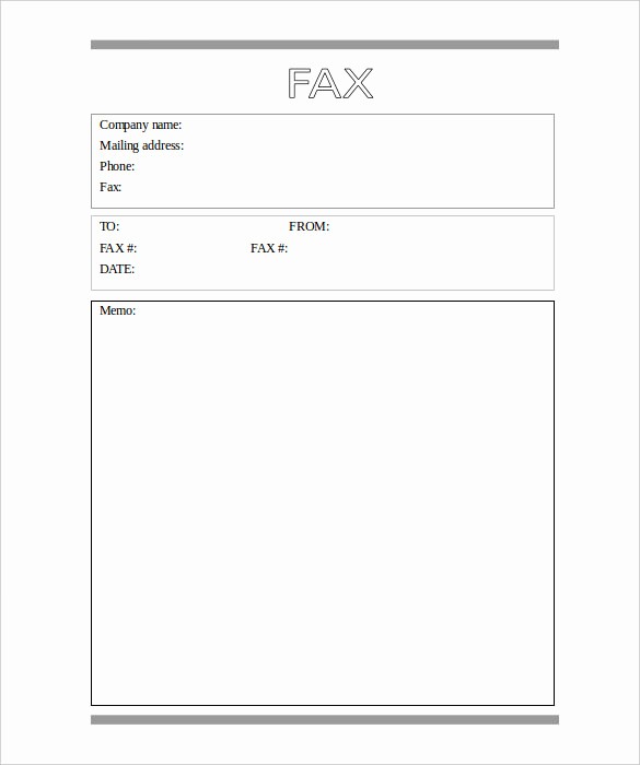 Basic Cover Sheet for Fax Elegant Basic Fax Cover Sheet – 10 Free Word Pdf Documents