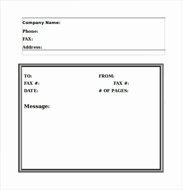 Basic Cover Sheet for Fax Fresh 11 Sample Fax Cover Sheet – Pdf Doc