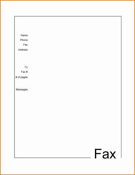 Basic Cover Sheet for Fax Inspirational 6 Simple Fax Cover Sheet
