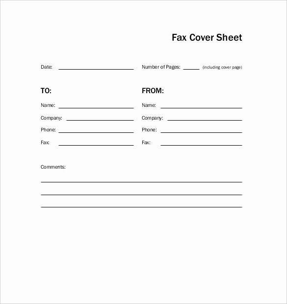 Basic Cover Sheet for Fax Unique 11 Cover Sheet Templates Free Sample Example format