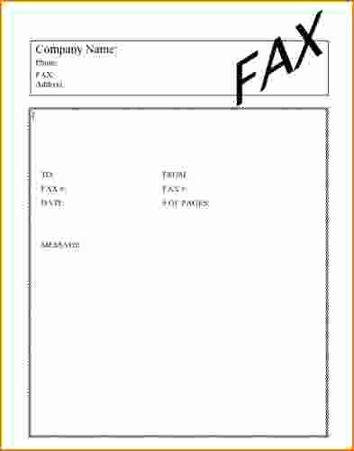 Basic Fax Cover Sheet Template Best Of 6 Simple Fax Cover Sheet