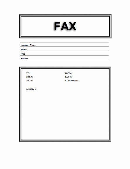 Basic Fax Cover Sheet Template Inspirational Free Fax Cover Sheets &amp; Fax Templates