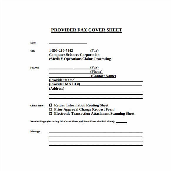 Basic Fax Cover Sheet Template Luxury 14 Sample Basic Fax Cover Sheets