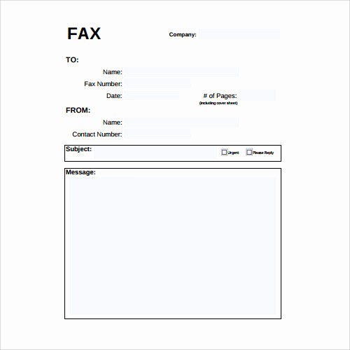 Basic Fax Cover Sheet Template New 28 Fax Cover Sheet Templates