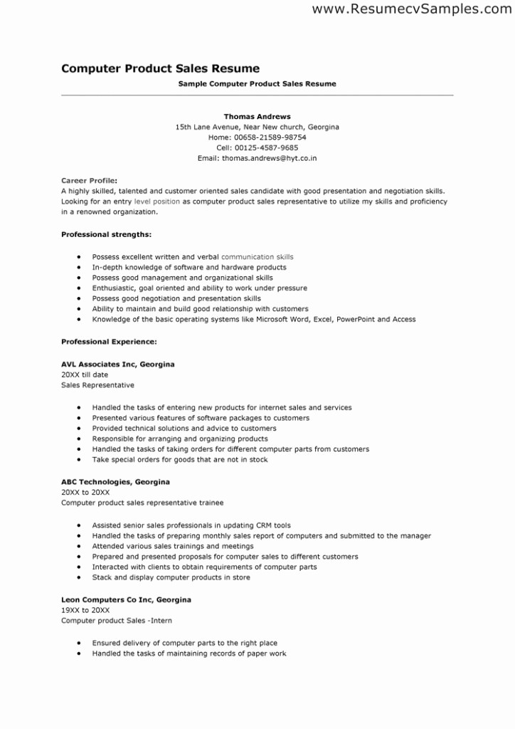 Basic format Of A Resume Fresh Puter Skills Resume Example Template