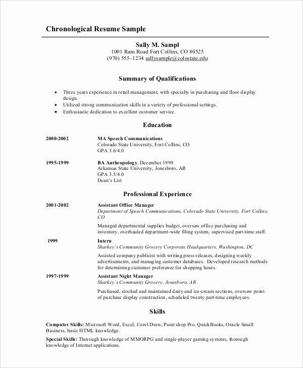 Basic format Of A Resume Luxury 8 Basic Resume Samples Examples Templates