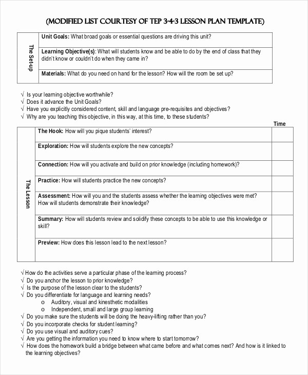 Basic Lesson Plan Template Word Best Of Lesson Plan Template 14 Free Word Pdf Documents