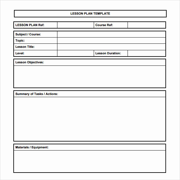 Basic Lesson Plan Template Word Fresh Sample Printable Lesson Plan Template 8 Free Documents