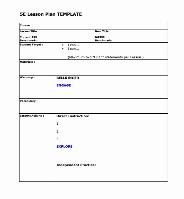 Basic Lesson Plan Template Word Fresh Sample Simple Lesson Plan Template 11 Download Documents