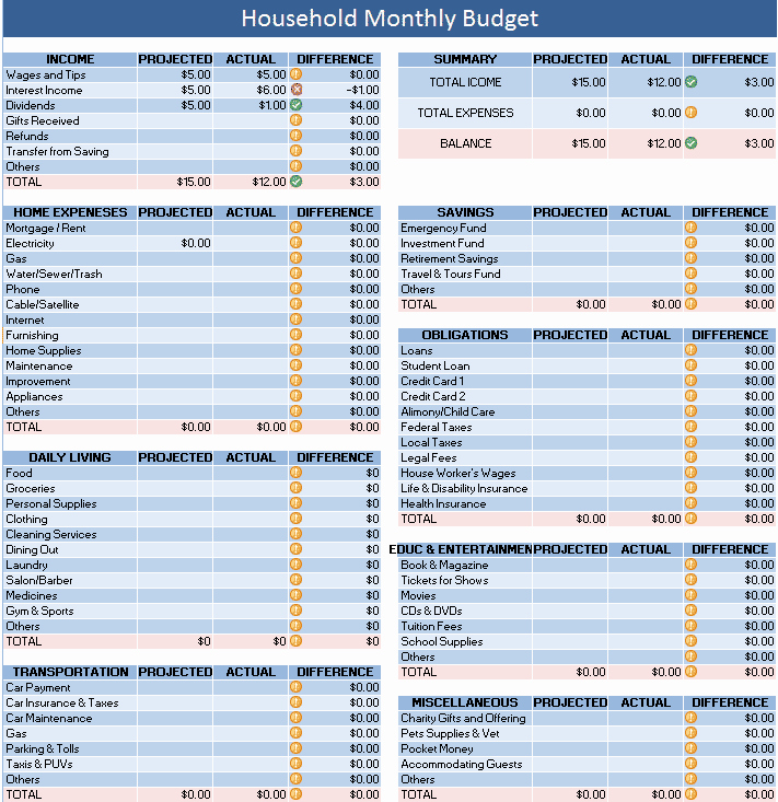 Best Budget Excel Template 2016 Inspirational 8 Best Home Bud Spreadsheet