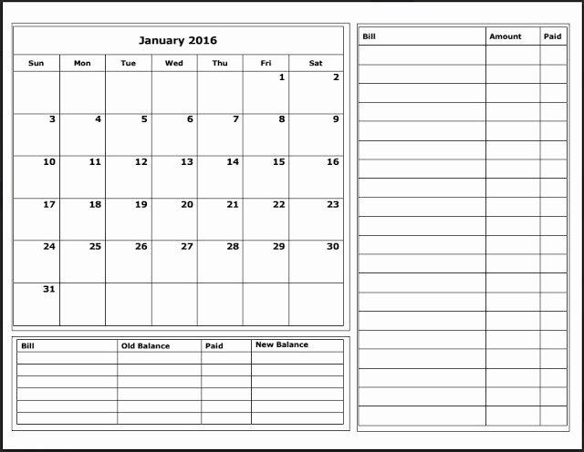 Best Budget Excel Template 2016 New Free 2016 Bud Calendars Free Printables