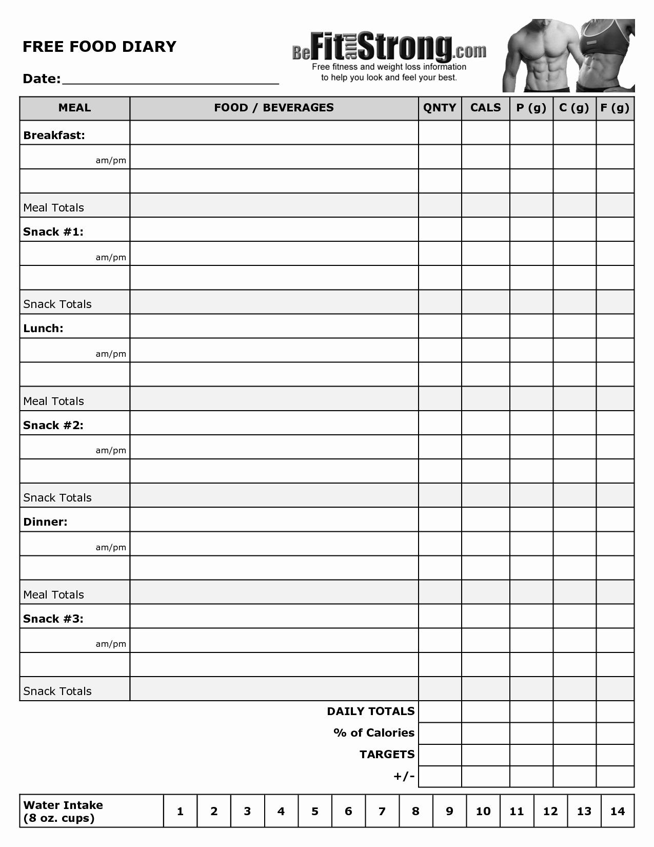 Best Food and Exercise Journal Beautiful Free Printable Food Diary Template