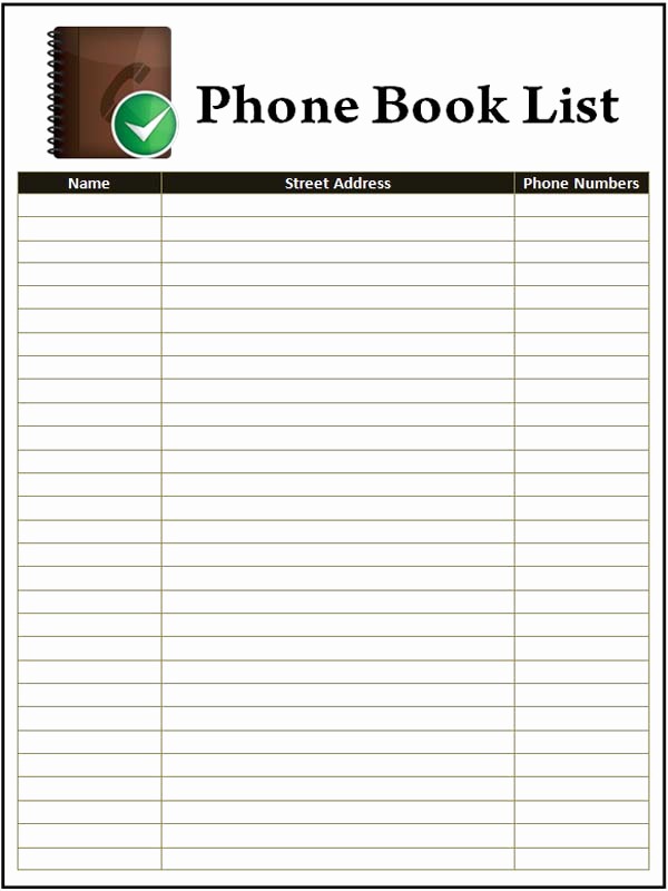 Best Free Online Address Book New 6 Best Of Printable Personal Phone Book Printable