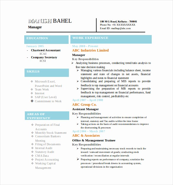 Best Free Resume Templates Word Awesome Best Resume formats – 40 Free Samples Examples format