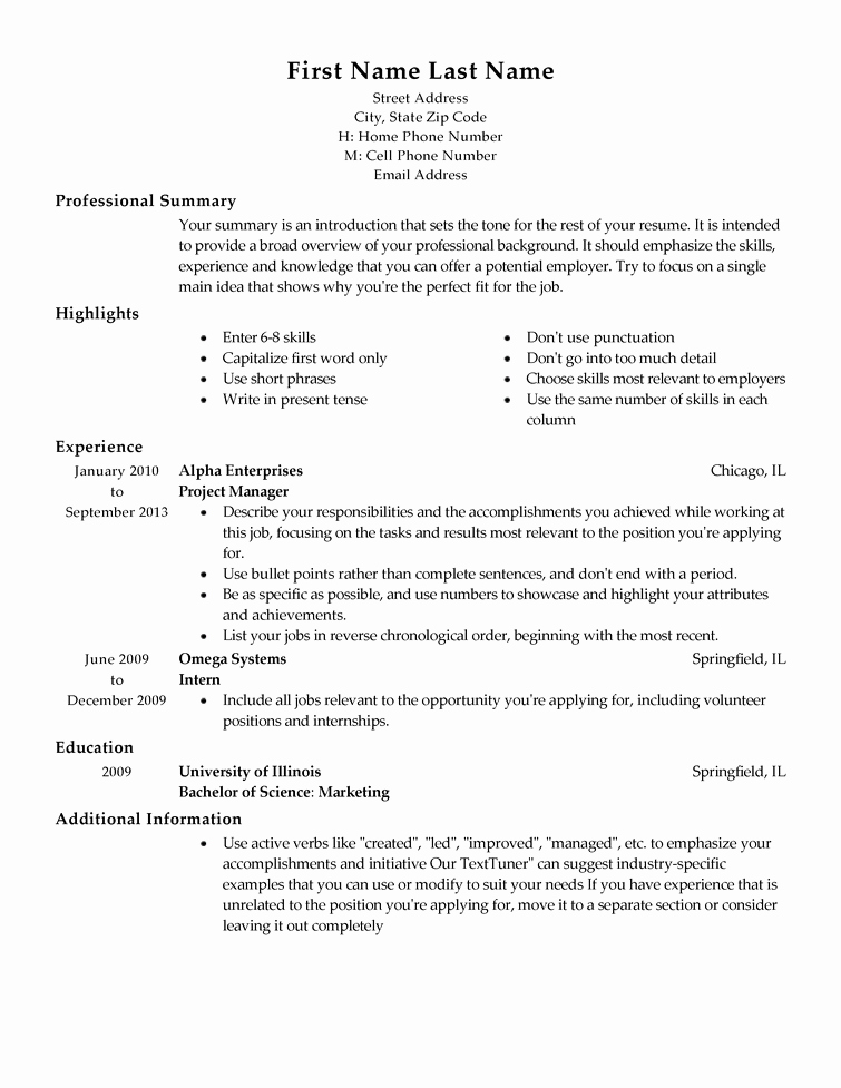 Best Free Word Resume Templates New Free Professional Resume Templates