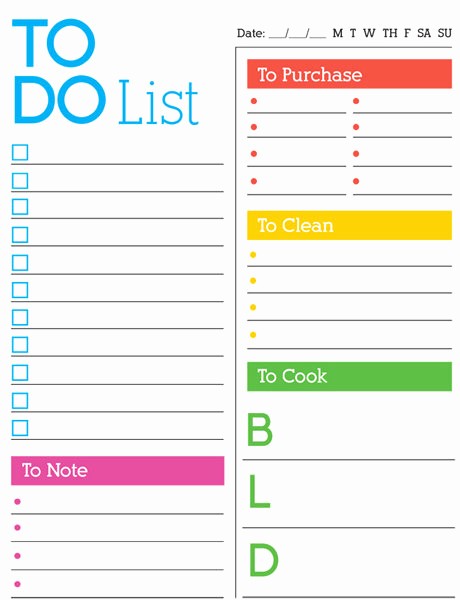 Best to Do List format Luxury Daily to Do List Imom