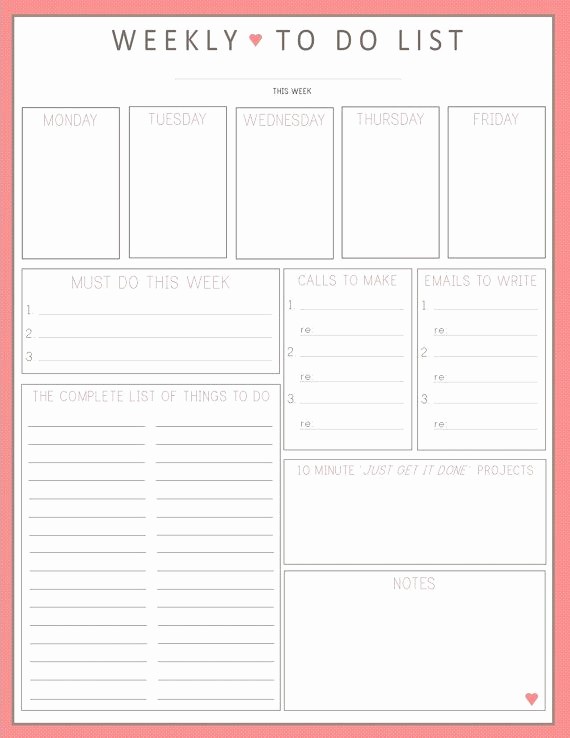 Best to Do List format New 6 Best Of Printable Weekly Planner to Do List