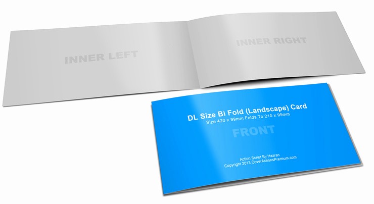 Bi-fold Card Template Best Of Dl Card Mockup Half Fold Landscape