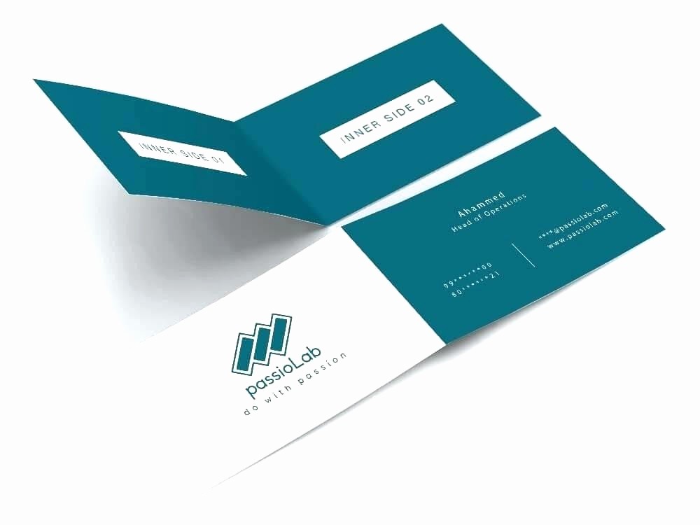 Bi-fold Card Template Elegant Bi Fold Business Card Template