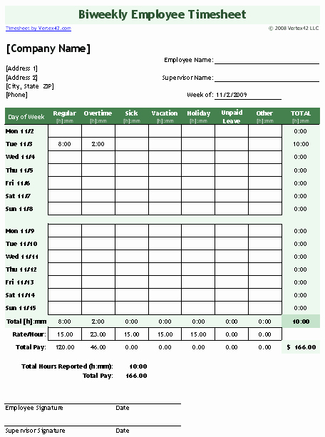 Bi Monthly Timesheet Template Excel Elegant Timesheet Template Free Simple Time Sheet for Excel