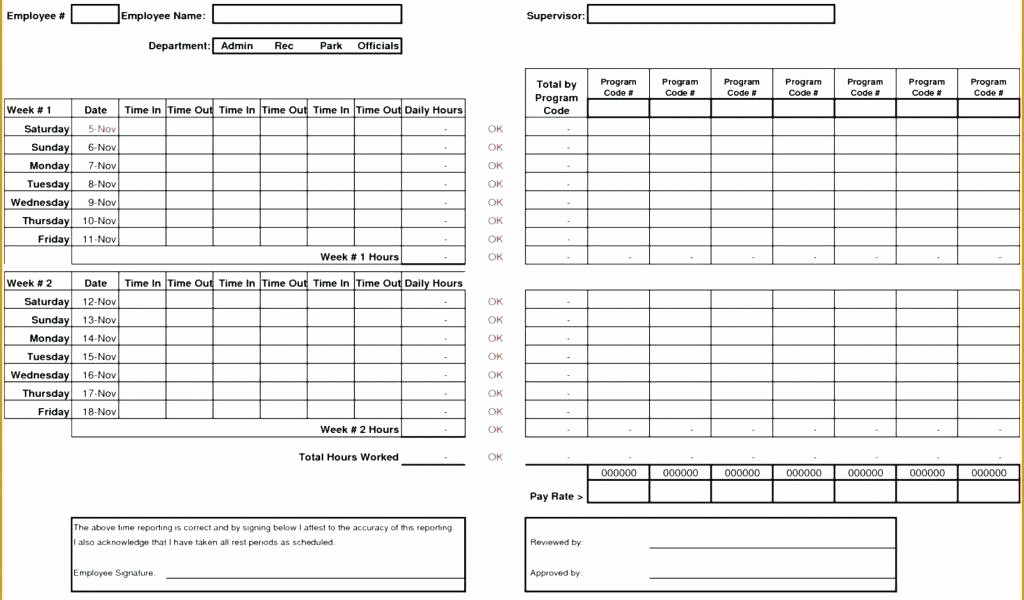 Bi Monthly Timesheet Template Excel Luxury Bi Weekly Template Excel Biweekly Timesheet Free
