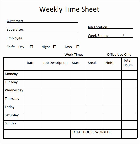 44 Bi Weekly Timecard With Lunch Ufreeonline Template