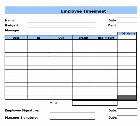 Bi Weekly Timecard with Lunch Elegant Excel Timesheet Calculator More From Sheets Timesheet