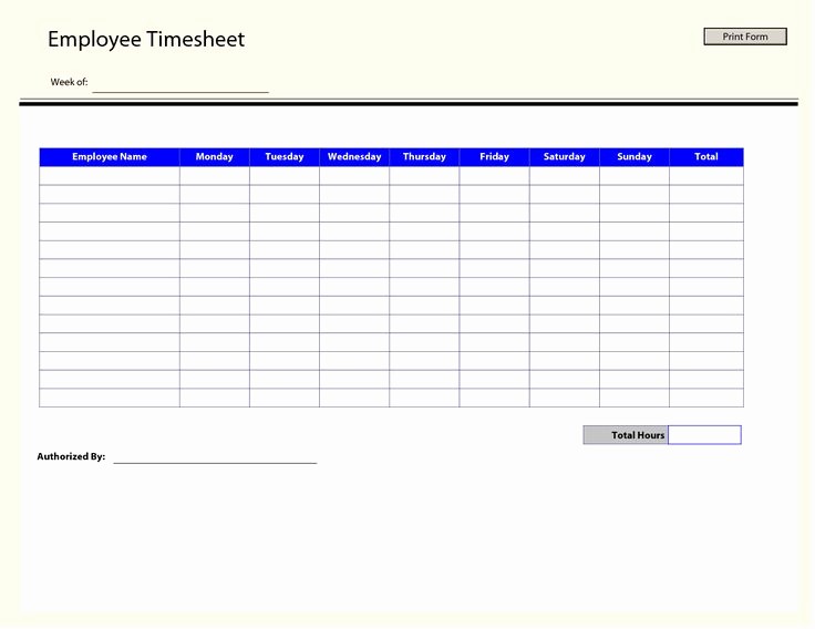 Bi Weekly Timesheet Template Free Best Of Printable Time Sheets
