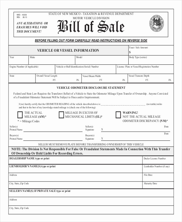 Bill Of Sale Auto form Best Of Download Bill Sale forms – Pdf &amp; Image