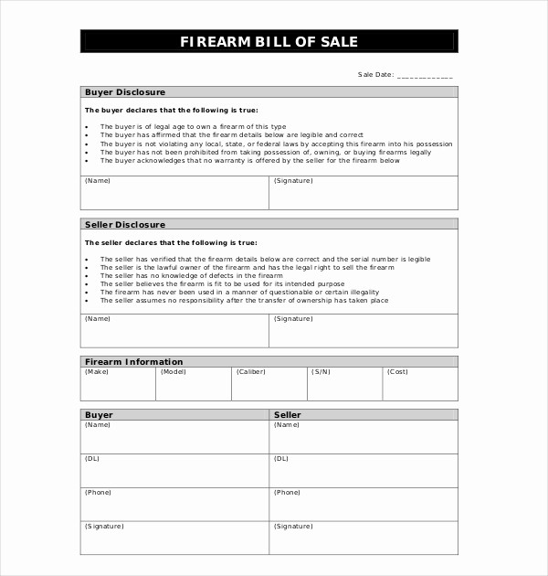 Bill Of Sale Blank Document Awesome 10 Sample Blank Bill Of Sale forms