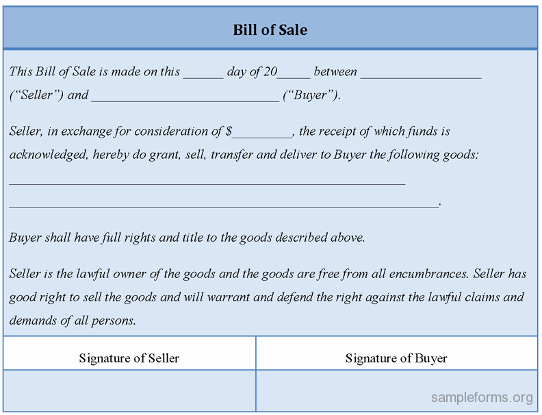 Bill Of Sale Blank Document Beautiful Blank Bill Of Sale Sample forms