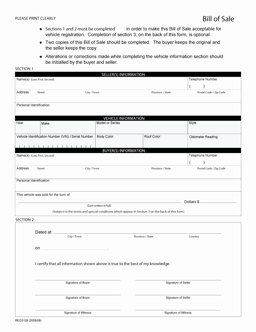 Bill Of Sale Contract Template Inspirational Contract Template for Selling A Car