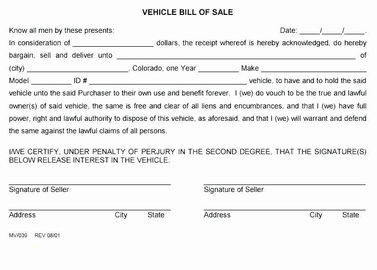 Bill Of Sale Fillable Pdf Awesome Auto Bill Sale Template Pdf Ga Vehicle Bill Sale