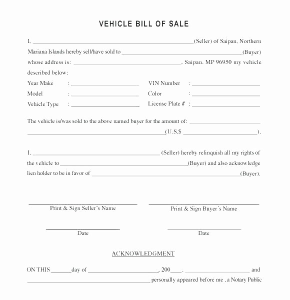 Bill Of Sale Florida Vehicle Fresh Automobile Bill Sale form Pdf Florida Free Template for