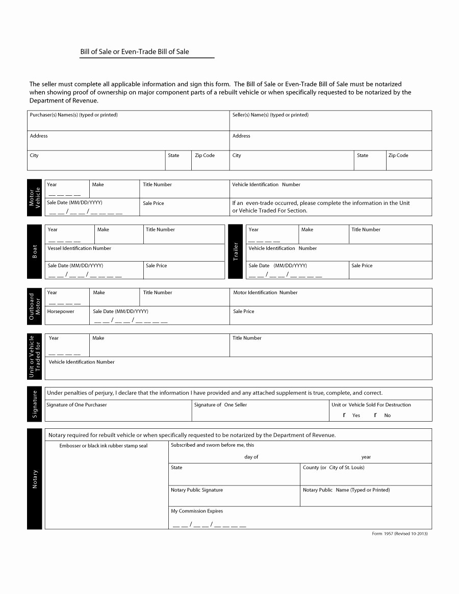 Bill Of Sale form Template Inspirational 45 Fee Printable Bill Of Sale Templates Car Boat Gun