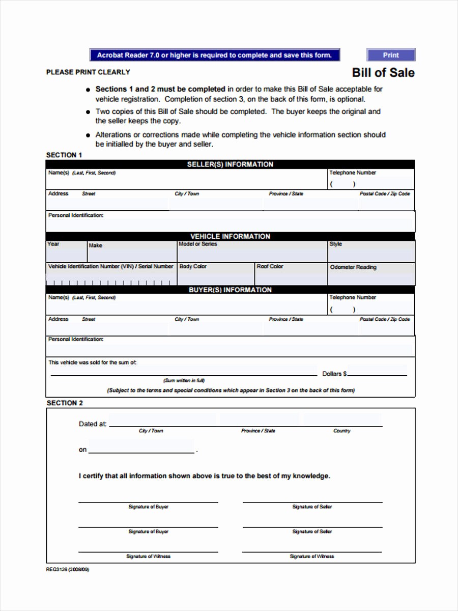 Bill Of Sale Free form Elegant Business Bill Of Sale forms 7 Free Documents In Word Pdf
