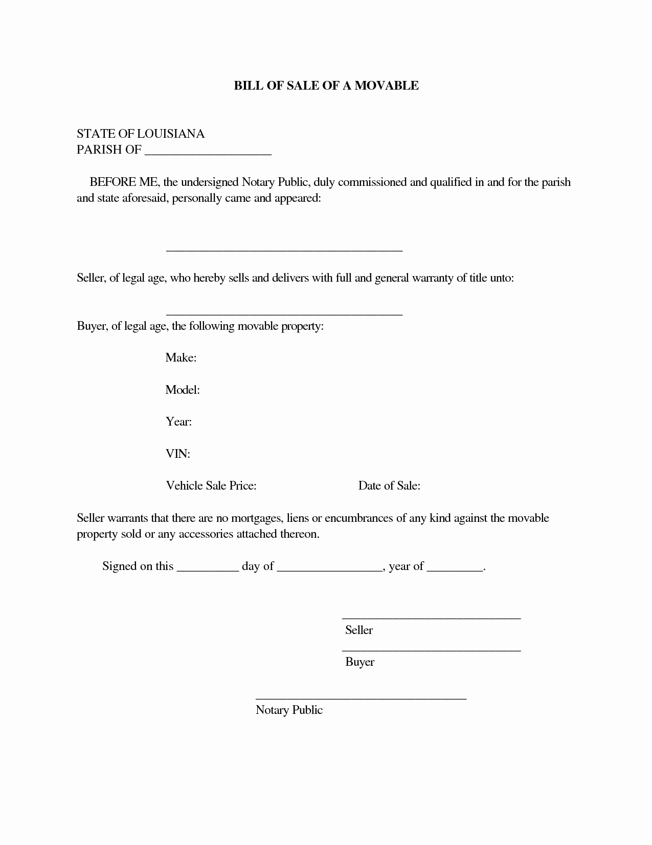 Bill Of Sale Generic form New Free Printable Rv Bill Of Sale form form Generic