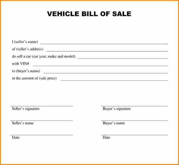 Bill Of Sale Illinois Car Unique 8 Receipt for Car Sale