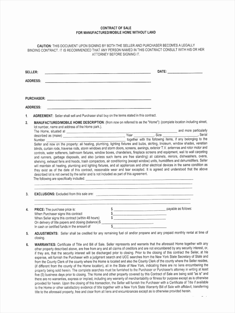 Bill Of Sale Payment Agreement Fresh Bill Sale Contract Template Sample form Payment
