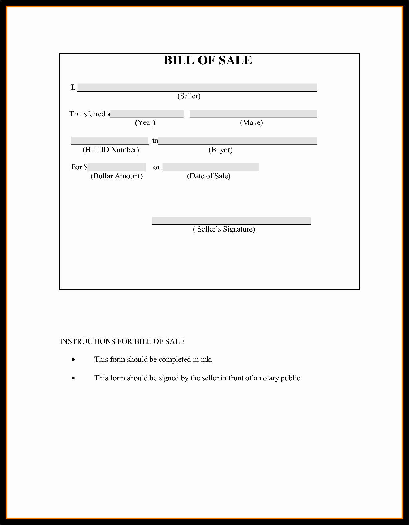 Bill Of Sale Template Download Best Of Boat Bill Sale Template Mughals