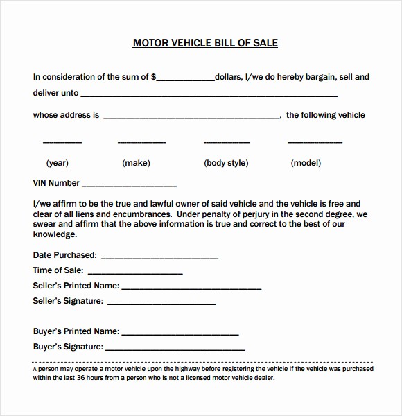 Bill Of Sale Vehicle Texas Elegant 15 Bill Of Sale for Car In Texas Proposal Letter