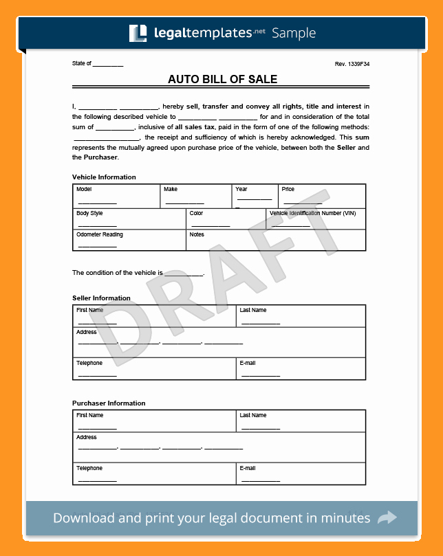 Bill Of Sale Vehicle Texas Lovely State Of Texas Vehicle Bill Of Sale