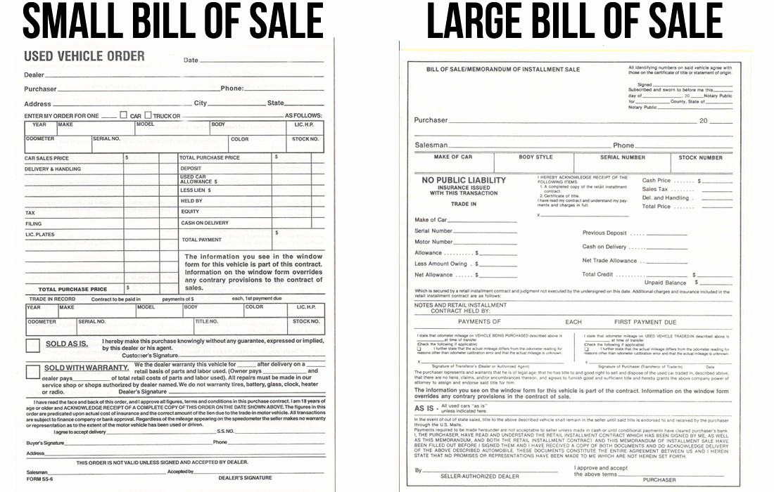 Bill Sell for A Car Awesome Car Bill Sale Used