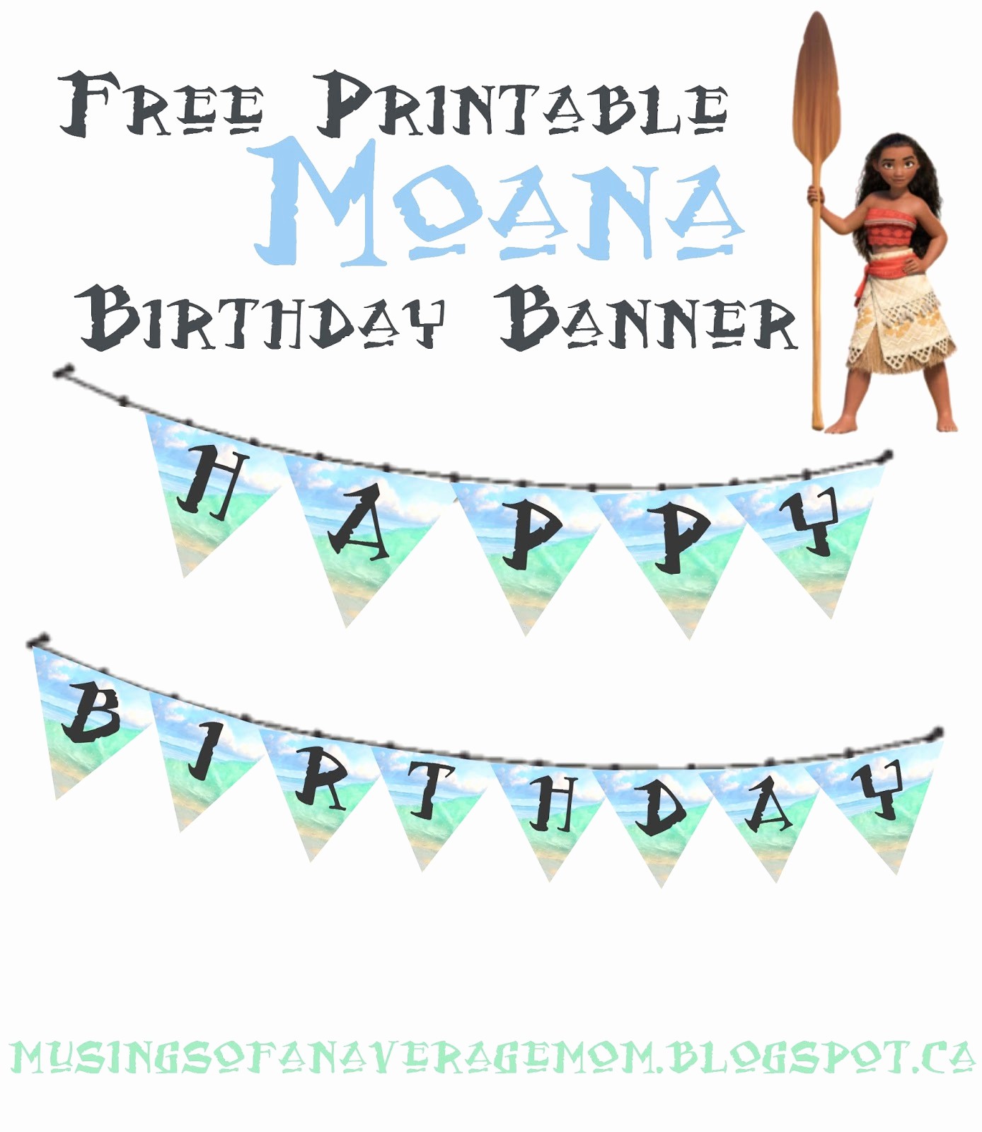 Birthday Banner Maker Online Free Awesome Musings Of An Average Mom Moana Birthday Banner