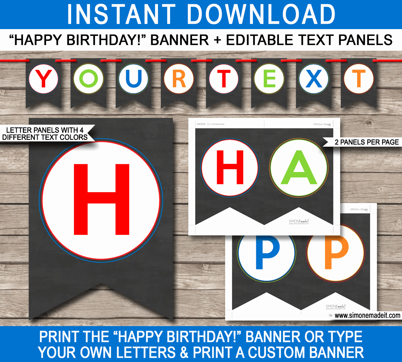 Birthday Banner Templates Free Download Fresh Chalkboard Birthday Party Banner Template