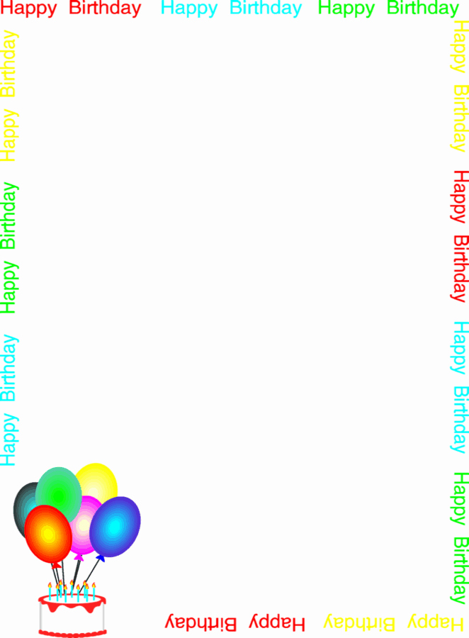 Birthday Borders for Microsoft Word Best Of Happy Birthday Borders Clipart Clipart Suggest
