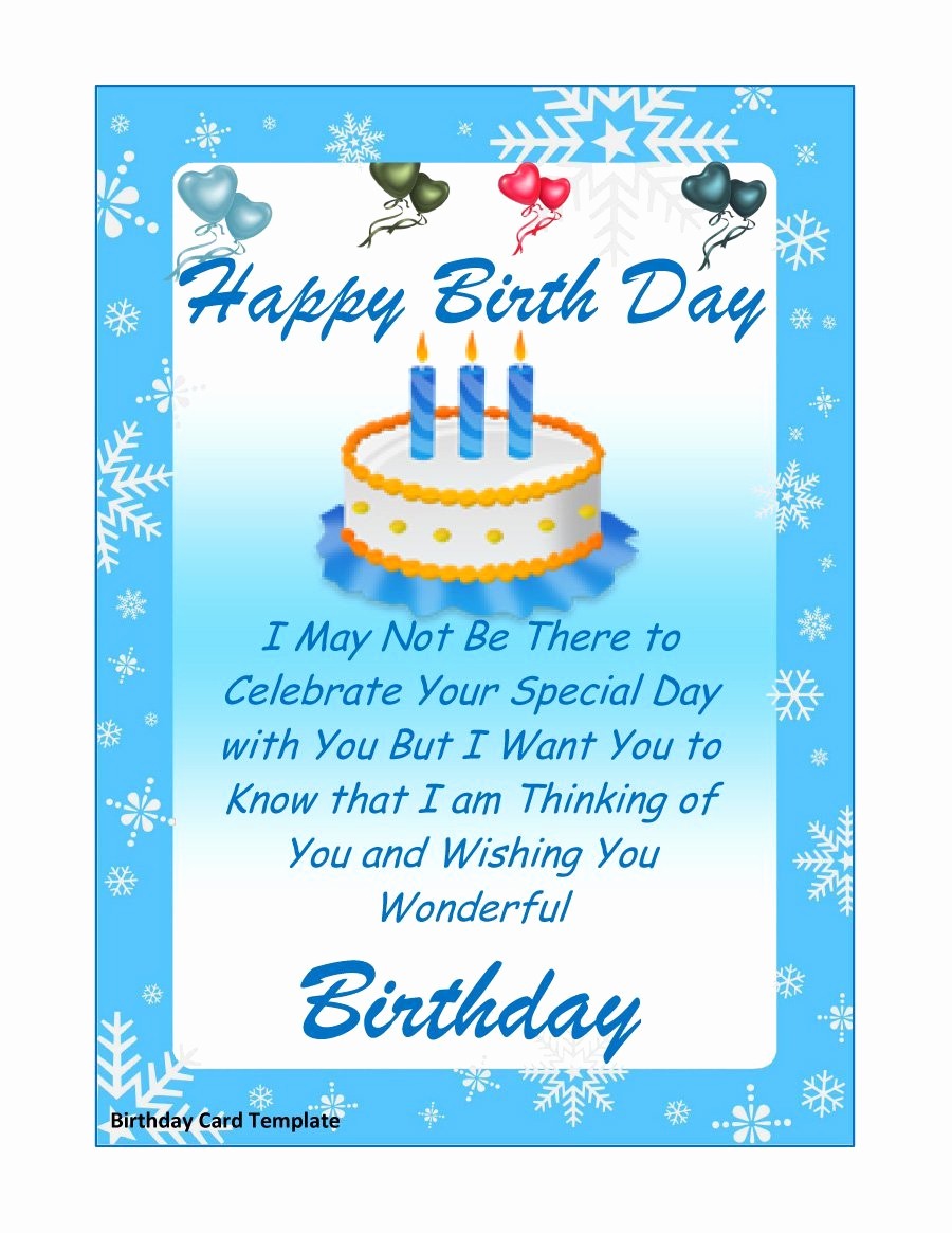 Birthday Card Template with Photo Fresh 40 Free Birthday Card Templates Template Lab