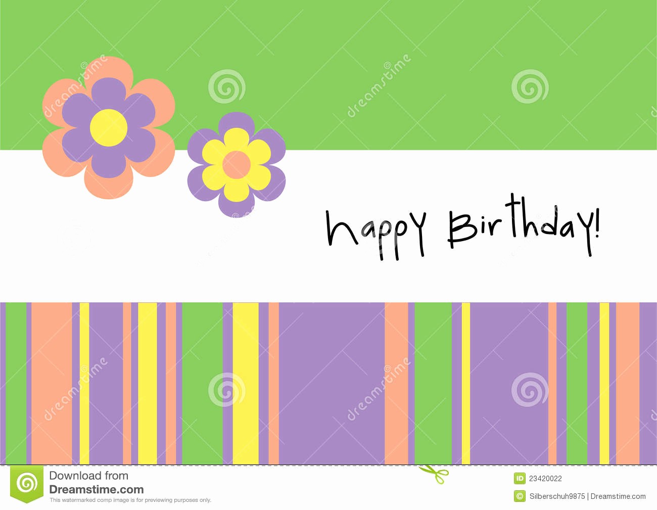 Birthday Card Template with Photo Lovely Happy Birthday Greeting Card Stock Vector
