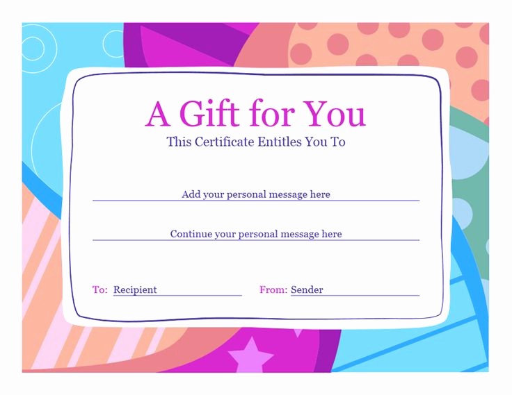 Birthday Gift Certificate Template Word Awesome 25 Best Ideas About Gift Certificate Templates On